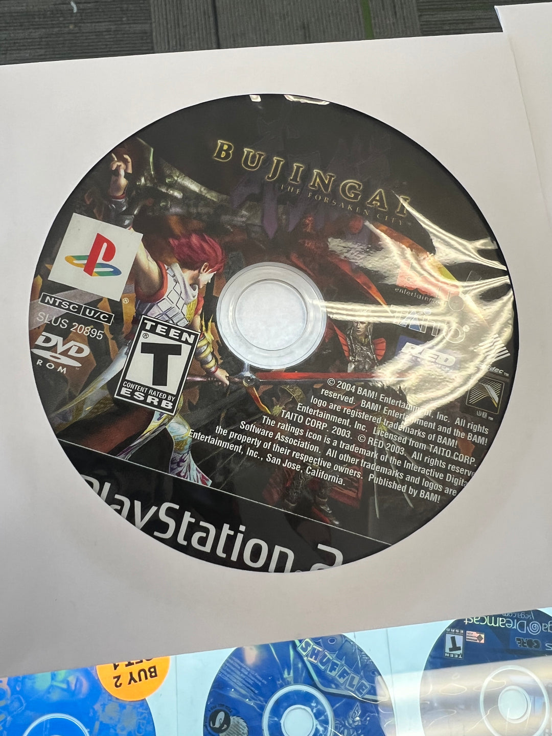 Bujingai The Forsaken City for PS2 Playstation 2 Disc ONLY Tested and Working   DO111324