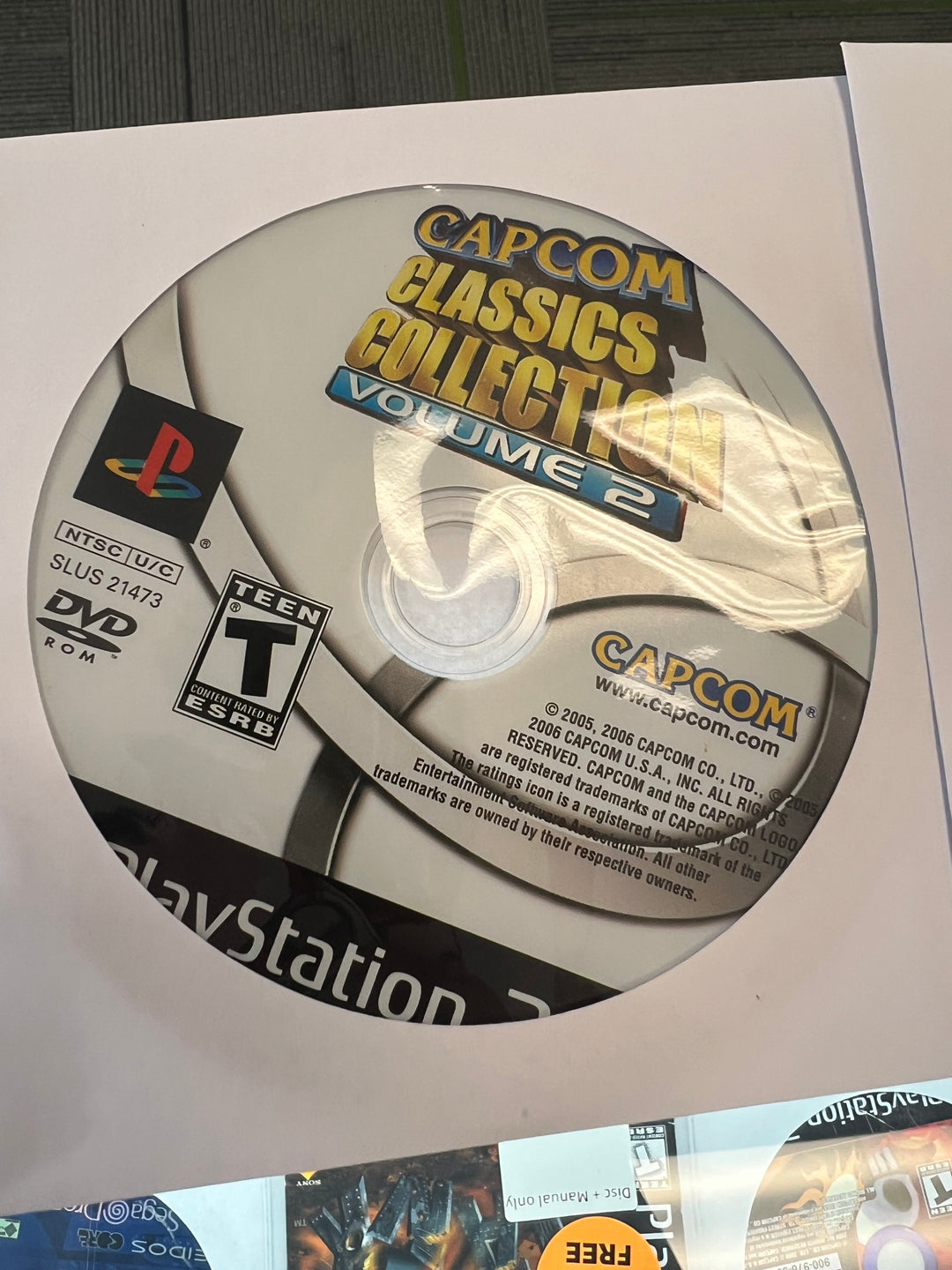 Capcom Classics Collection Volume 2 for PS2 Playstation 2 Disc ONLY Tested and Working   DO111324