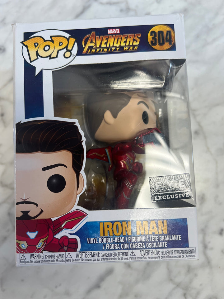 Funko Pop! Vinyl: Marvel - Iron Man (I Am Iron Man) (Metallic) #580 GITD Squished Box FN81324