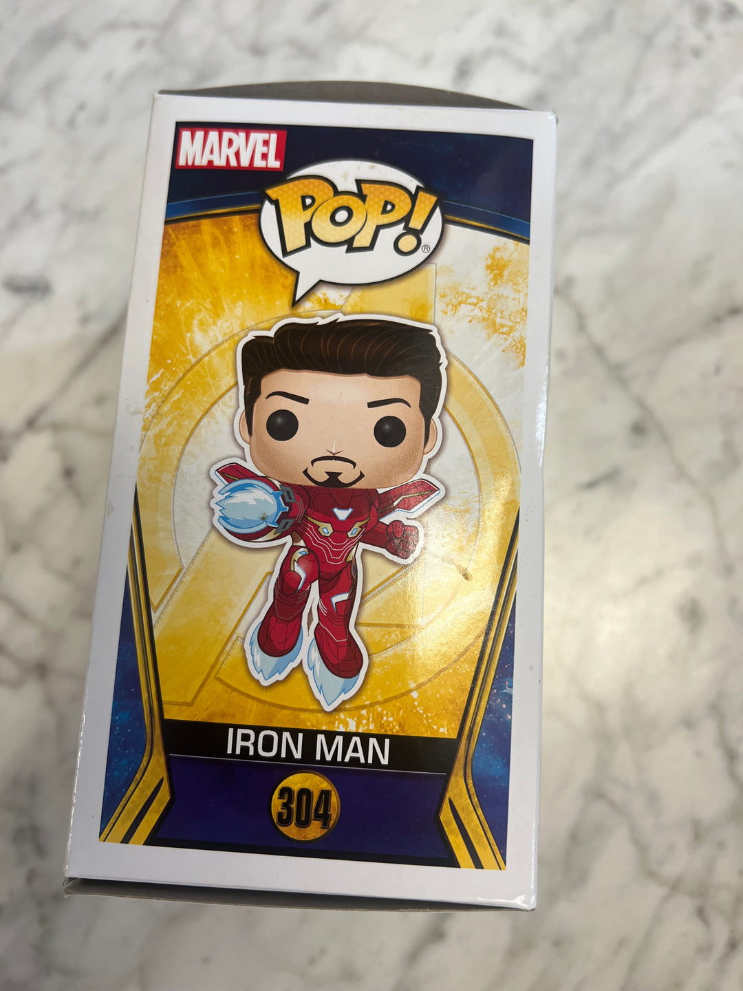 Funko Pop! Vinyl: Marvel - Iron Man (I Am Iron Man) (Metallic) #580 GITD Squished Box FN81324