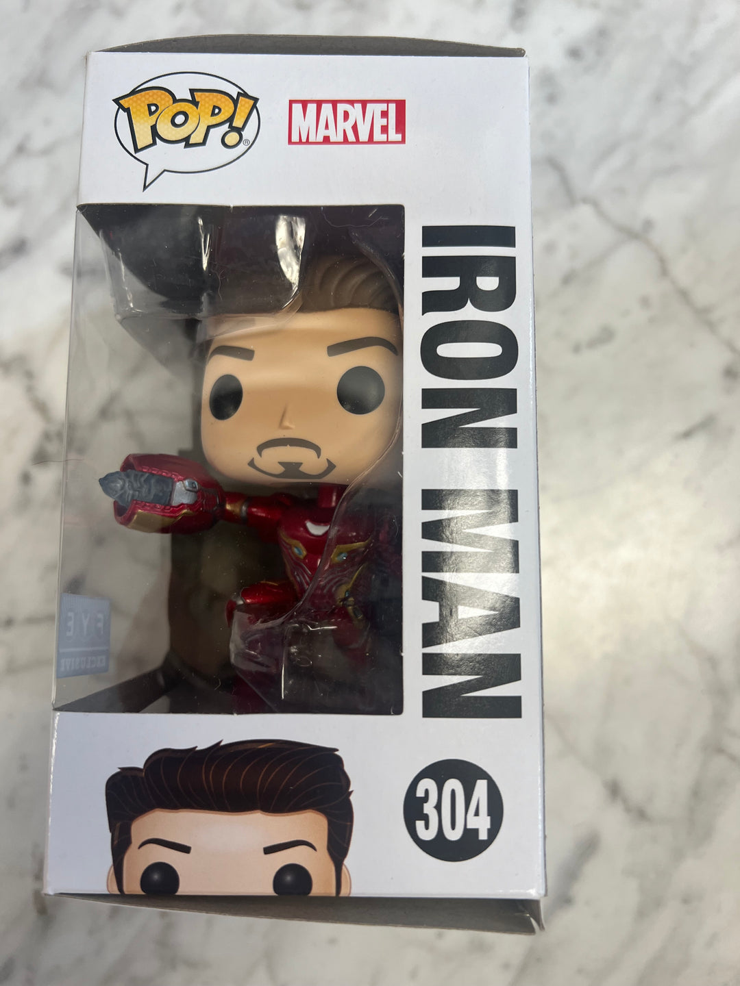 Funko Pop! Vinyl: Marvel - Iron Man (I Am Iron Man) (Metallic) #580 GITD Squished Box FN81324