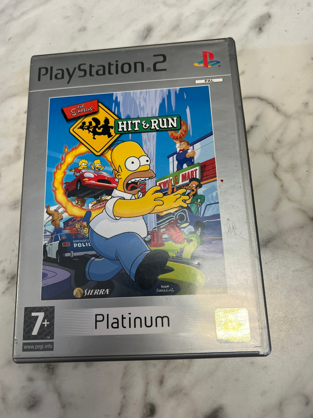 WILL NOT WORK ON US CONSOLE Simpsons Hit & Run EUROPEAN IMPORT Playstation 2 PS2