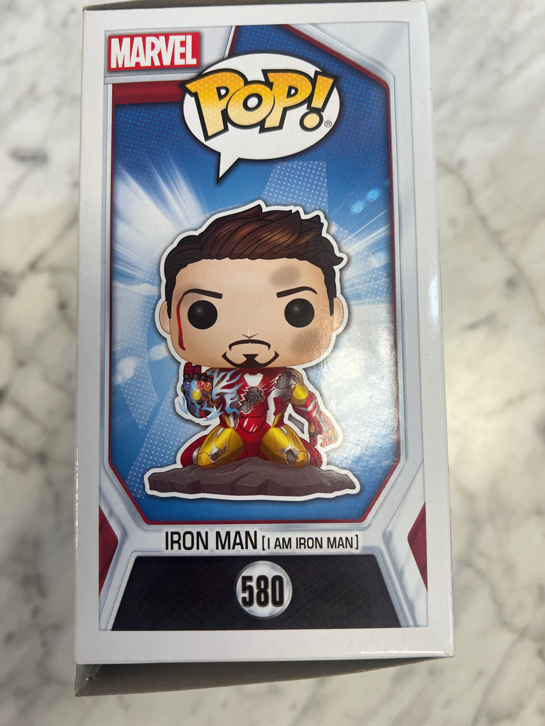 Funko Pop! Vinyl: Marvel - Iron Man (I Am Iron Man) (Metallic) #580 GITD Squished Box FN81324