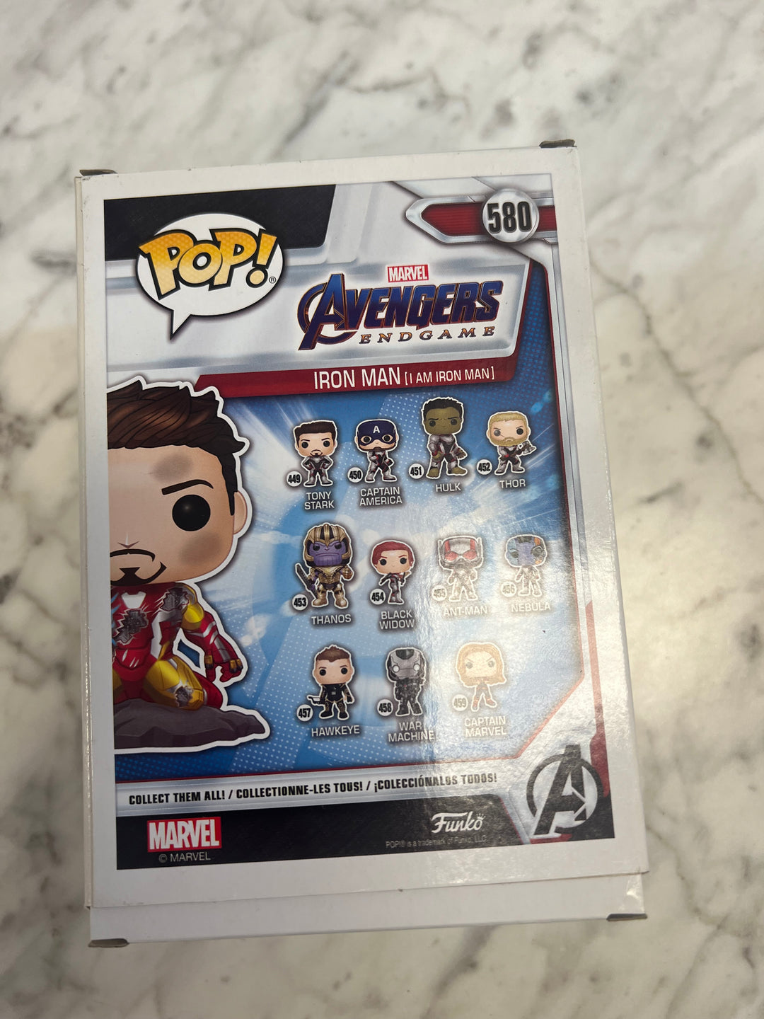 Funko Pop! Vinyl: Marvel - Iron Man (I Am Iron Man) (Metallic) #580 GITD Squished Box FN81324