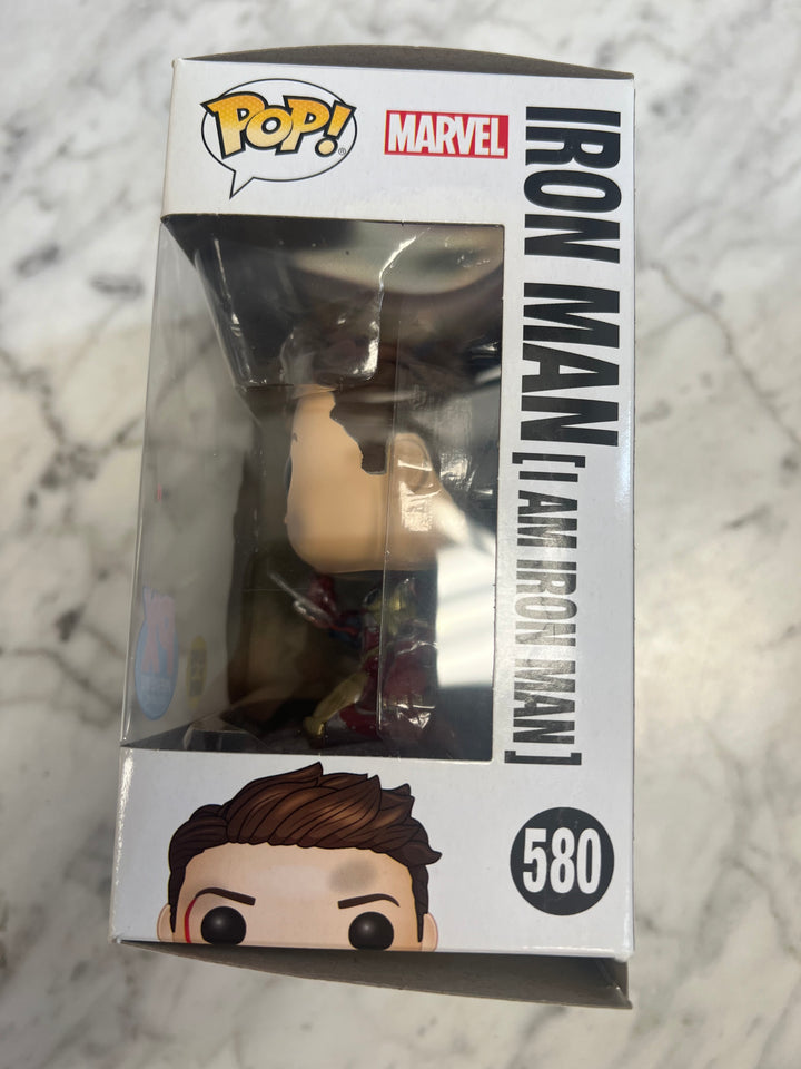 Funko Pop! Vinyl: Marvel - Iron Man (I Am Iron Man) (Metallic) #580 GITD Squished Box FN81324