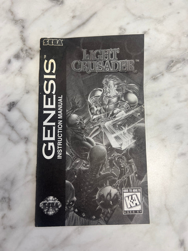 Light Crusader Sega Genesis Manual Only