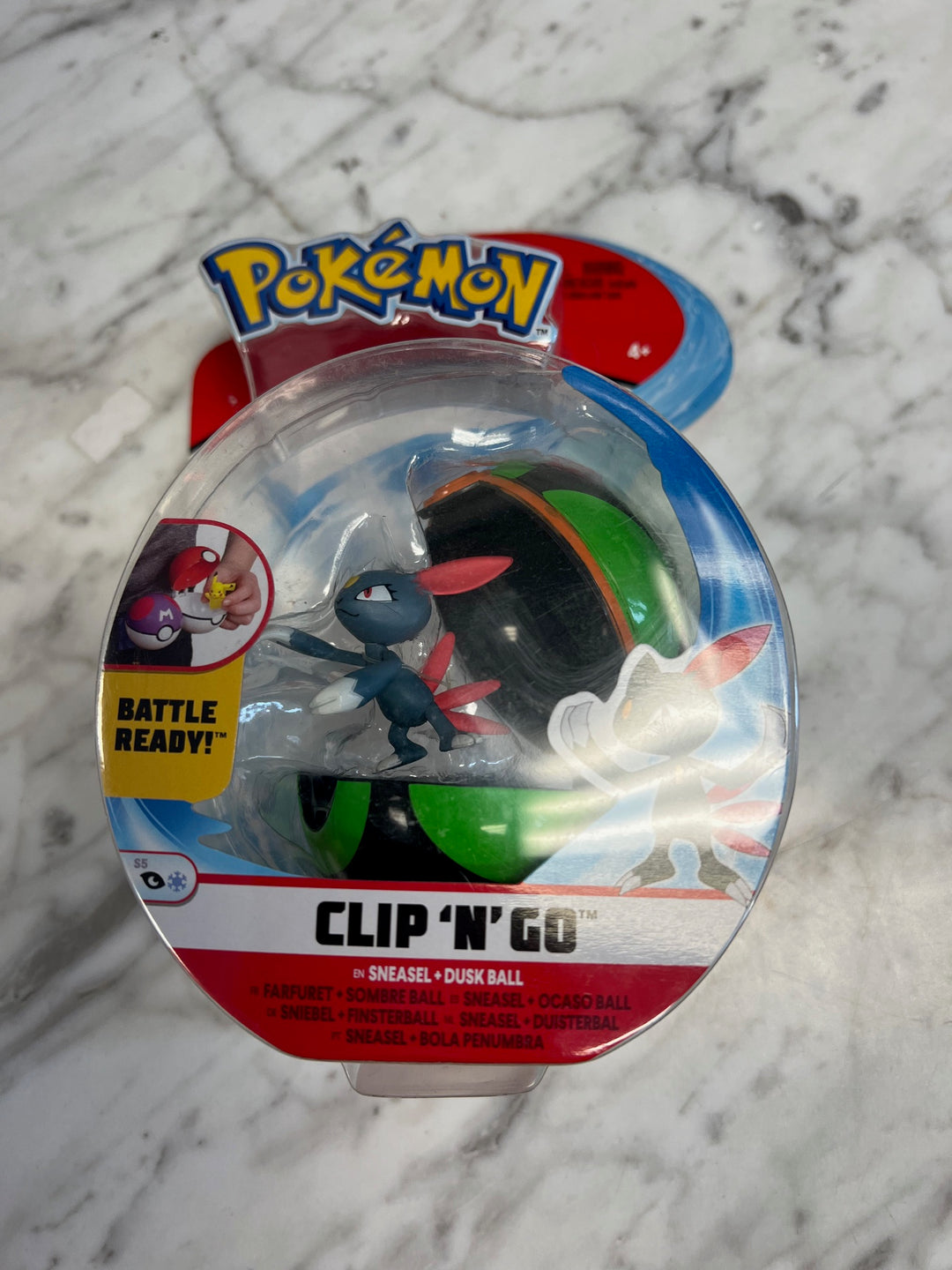 Pokemon Clip 'N' Go SNEASEL + Dusk Ball Battle Ready Action Figure Toy NINTENDO T61025