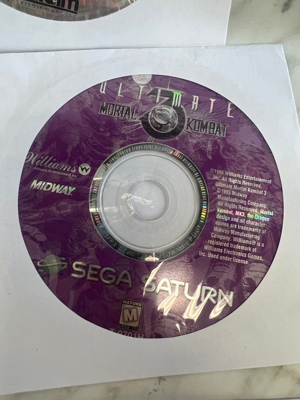 Ultimate Mortal Kombat 3 Sega Saturn Disc Only