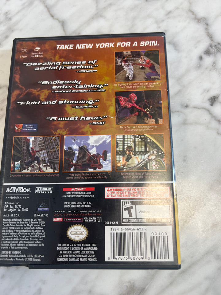 Spider-man 2 for Nintendo Gamecube Case and manual only