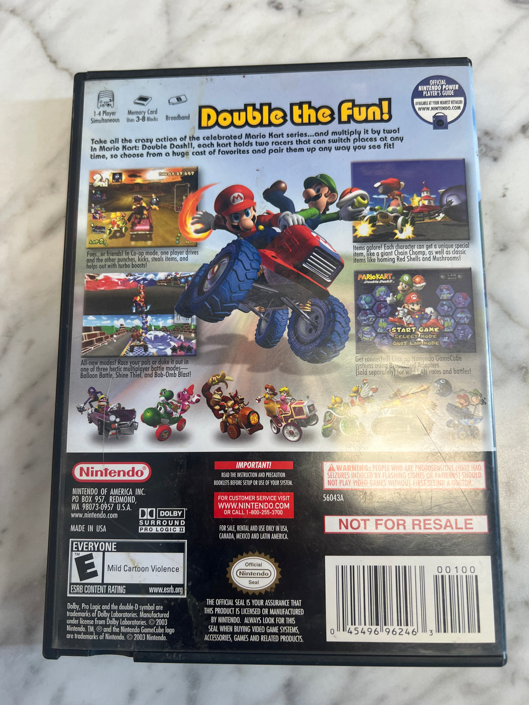 Mario Kart Double Dash!! for Nintendo Gamecube Case and manual only