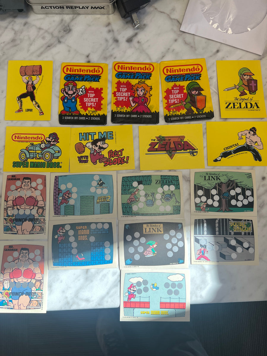 3) 1989 Topps Nintendo Gamepack Trading Card Pack with Stickers