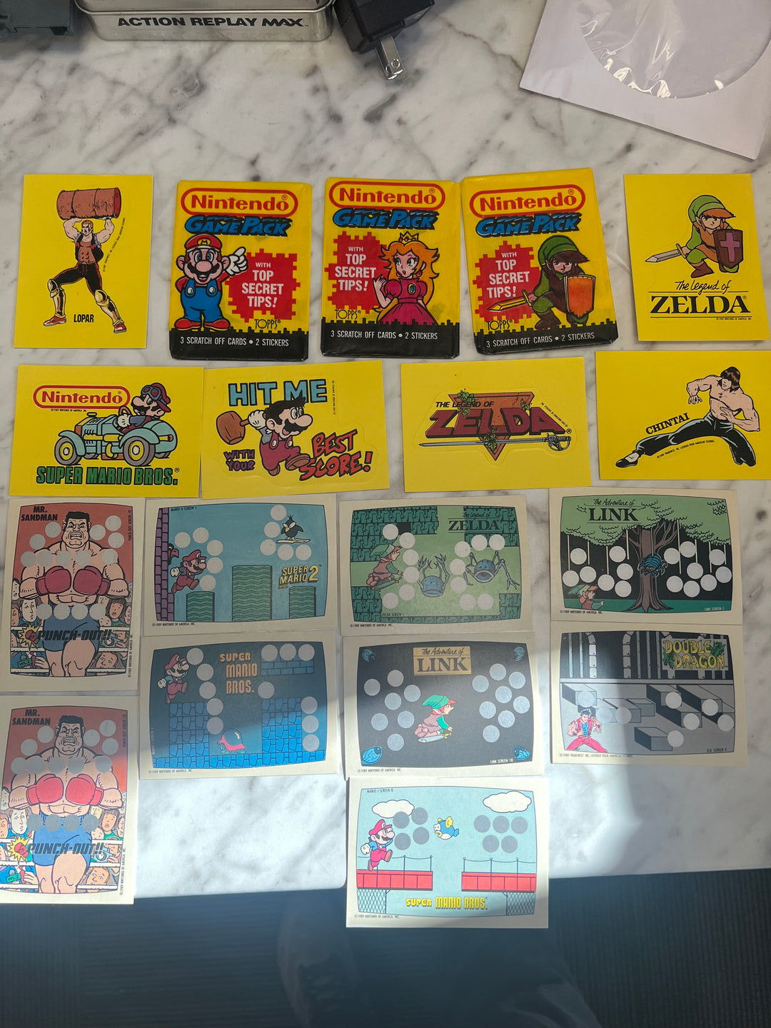 (3) 1989 Topps Nintendo Gamepack Trading Card Pack with Stickers  UO111424