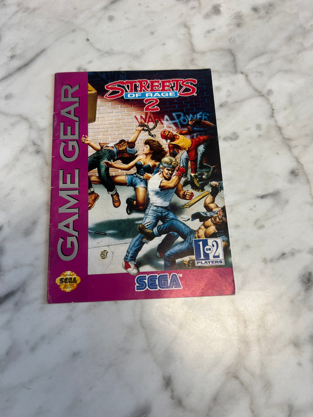 Streets of Rage 2 for Sega Game Gear MANUAL ONLY