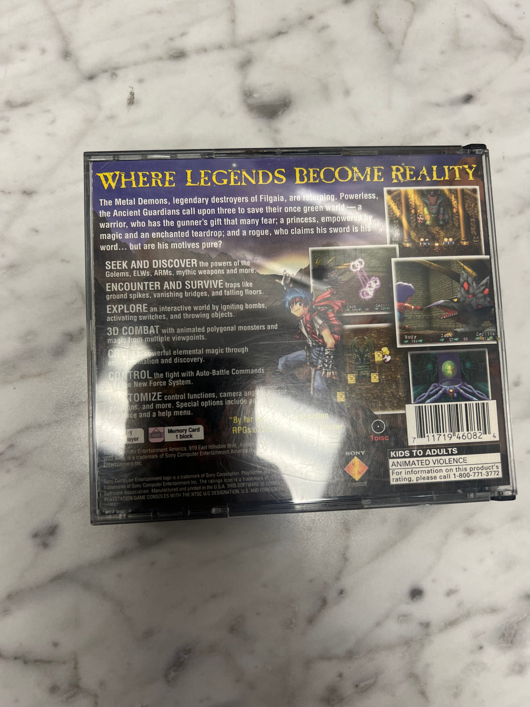 Wild Arms for PS1 Playstation Case ONLY CO111424 Core Gaming Wild Arms for PS1 Playstation Case ONLY CO111424 Core Gaming