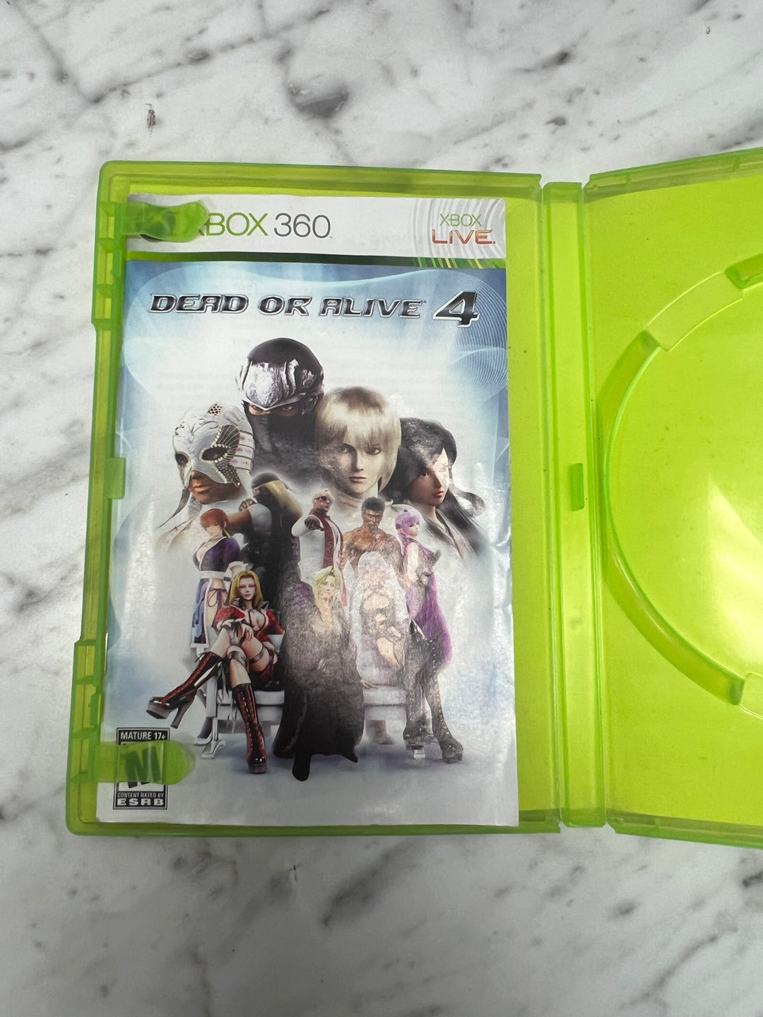 Dead or Alive 4 for Xbox 360 Case and Manual ONLY CO111424