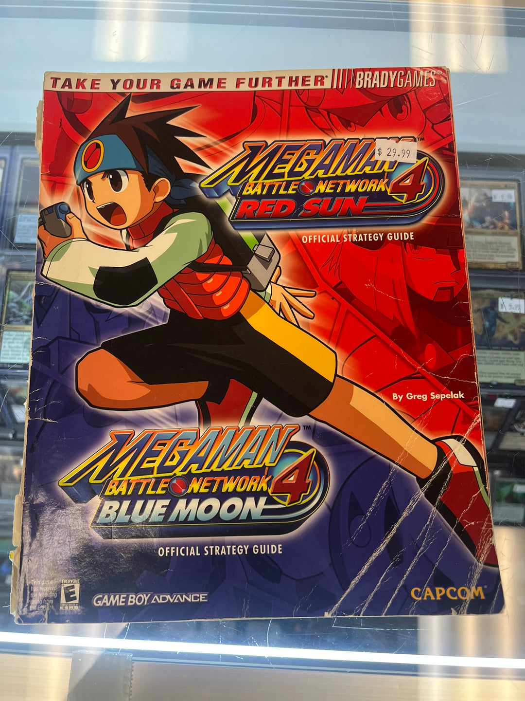 VERY WORN/TORN BINDING Mega Man Battle Network 4 Red Sun Brady Games Strategy Guide  ST62026