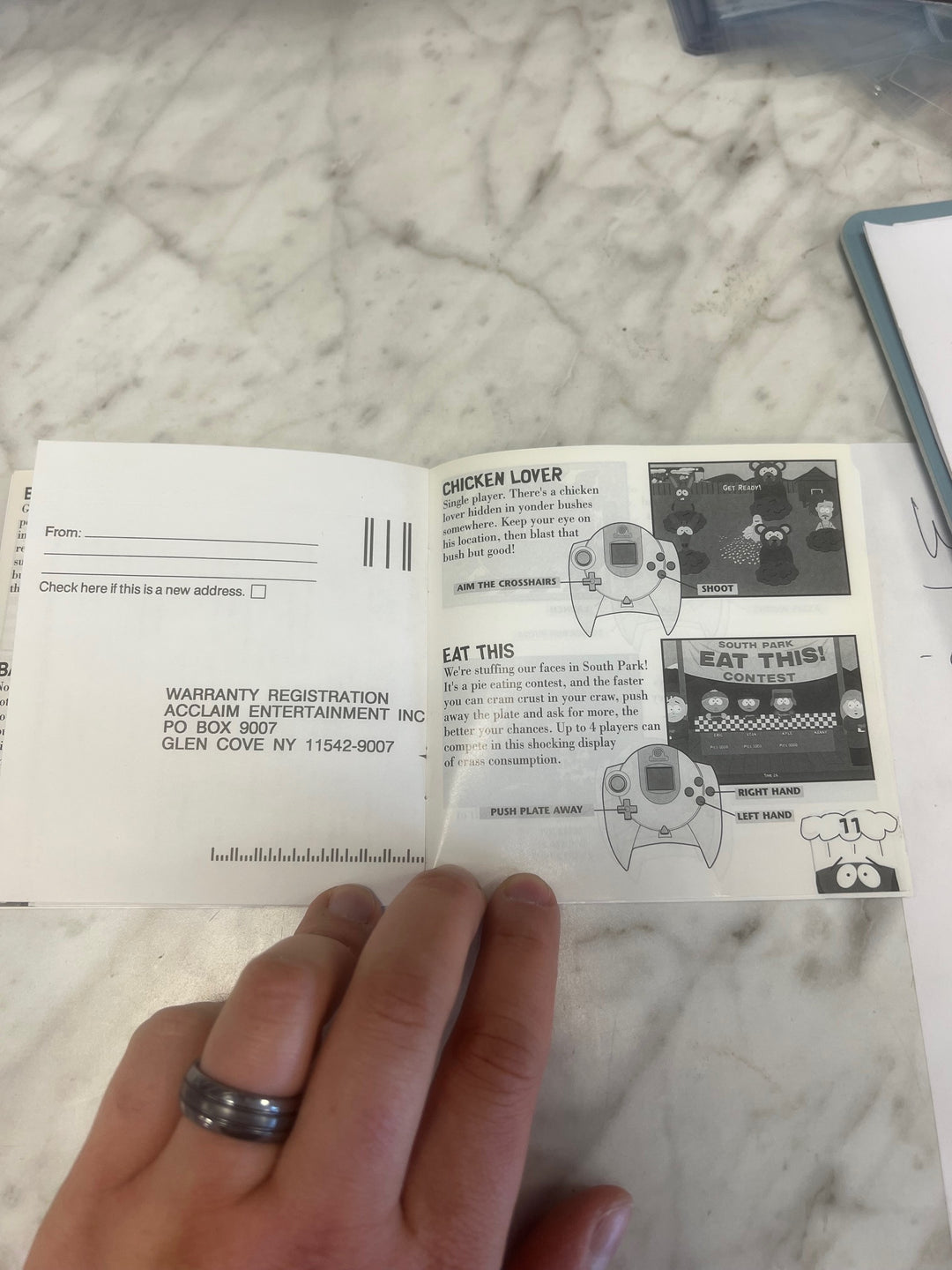 South Park Chef's Luv Shack Sega Dreamcast Manual ONLY MO61125