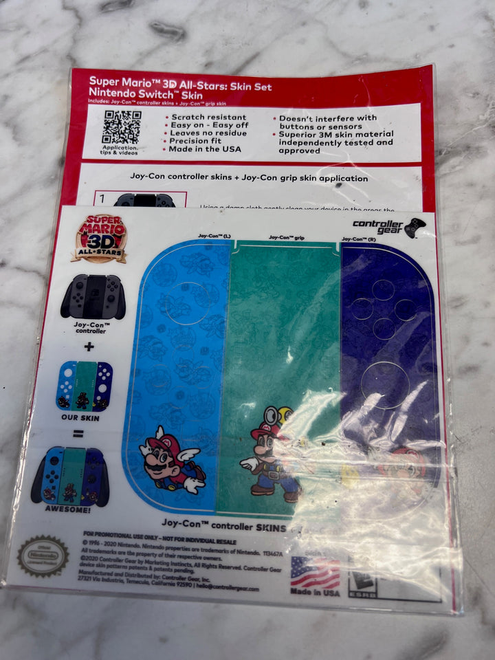 Super Mario 3D All-Stars Skin Set for Nintendo Switch NEW Controller Gear NA9225