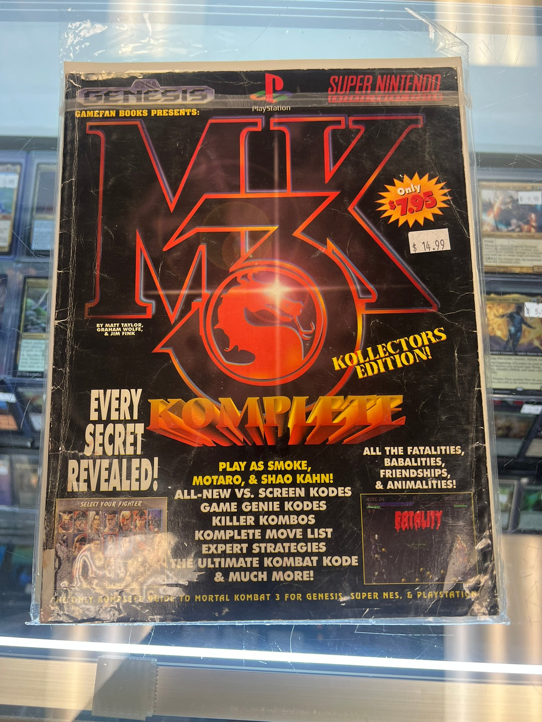 TORN BINDING Mortal Kombat 3 Komplete Kollector's Edition Strategy Guide GameFan ST62026