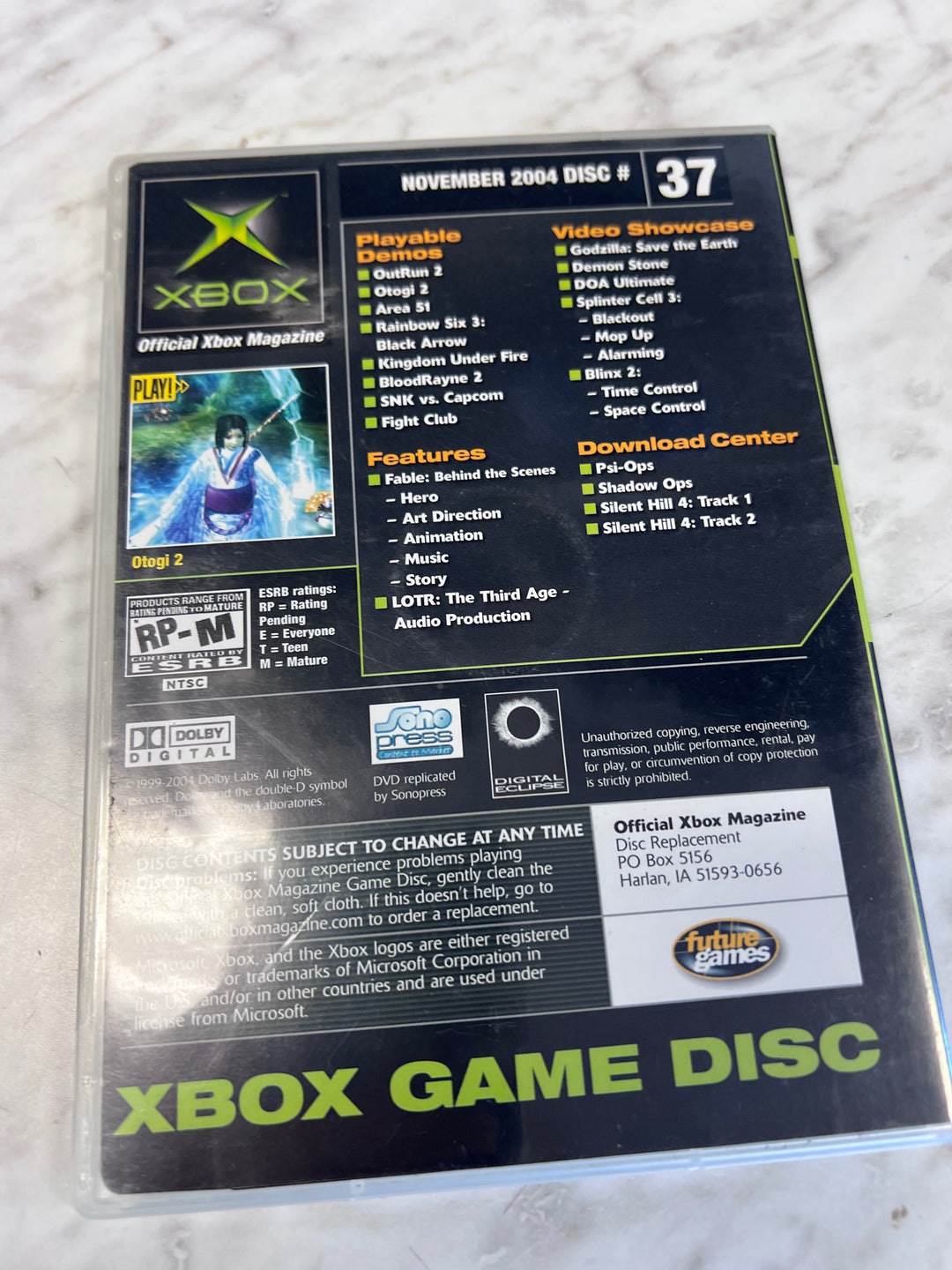 Official Xbox Magazine Demo Disc #37 November 2004 (Outrun 2) UA9225