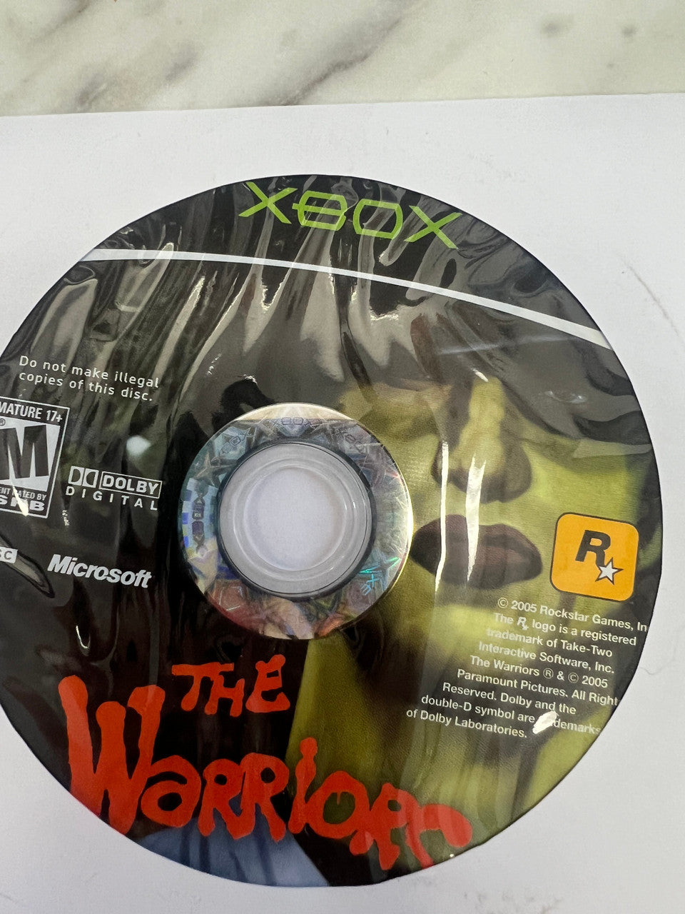 The Warriors Original Xbox Disc Only Rockstar