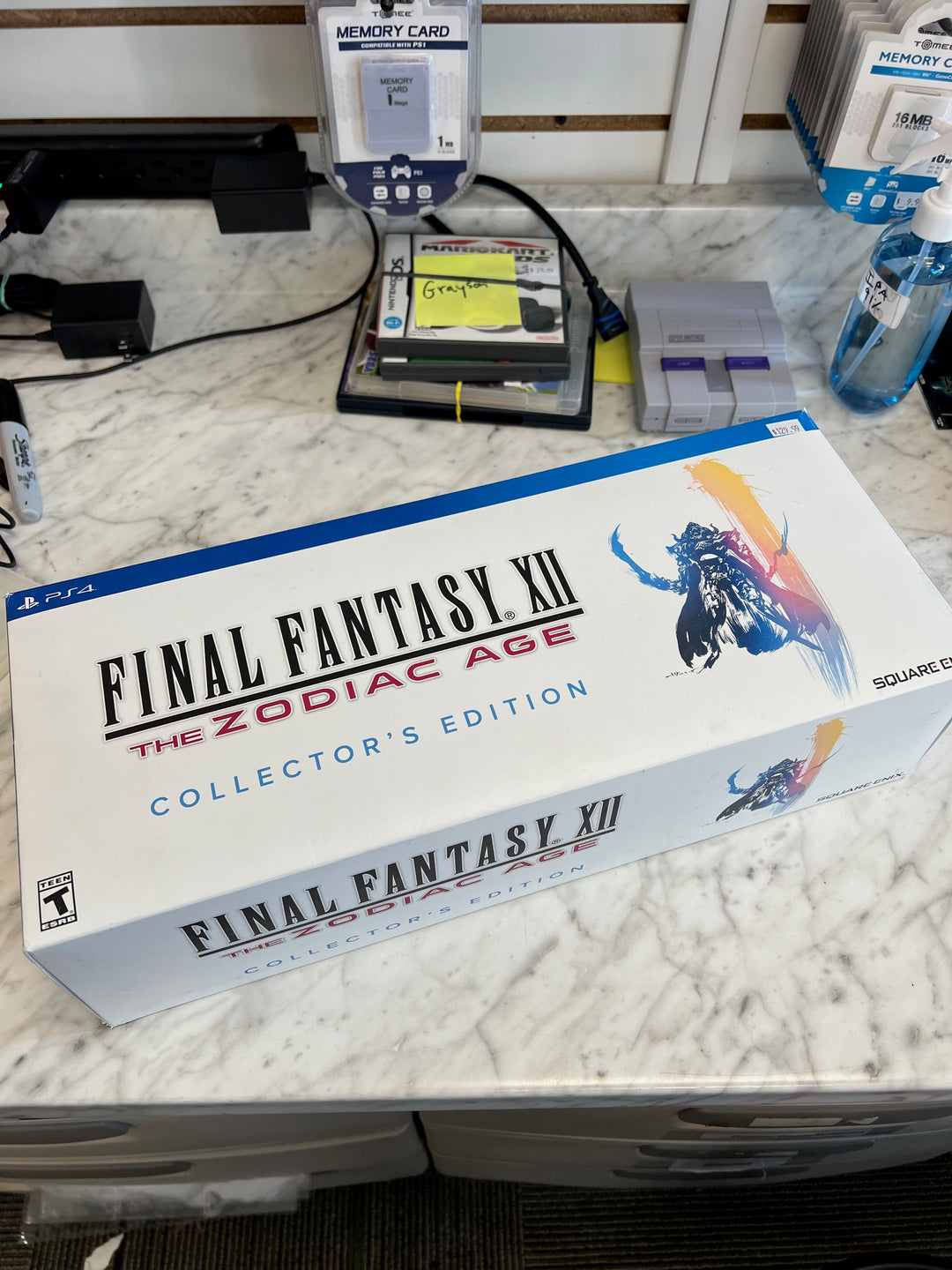 Final Fantasy XII The Zodiac Age Collector's Edition Judge Magisters Mini Bust Set and Card Art ONLY CO61125