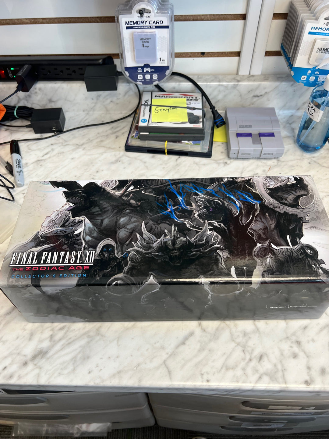 Final Fantasy XII The Zodiac Age Collector's Edition Judge Magisters Mini Bust Set and Card Art ONLY CO61125