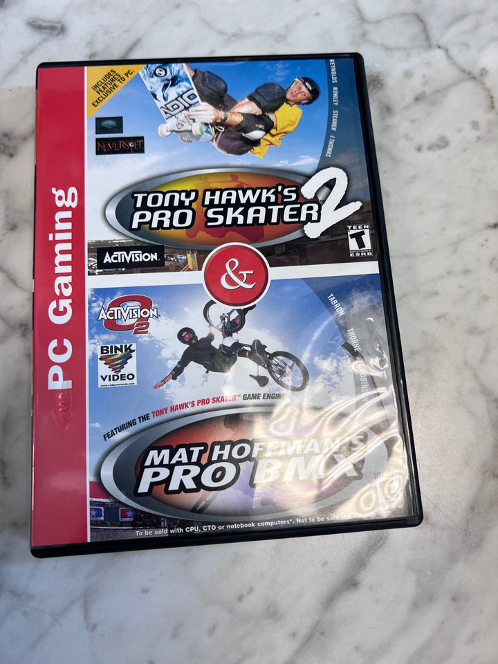 Tony Hawk's Pro Skater 2 & Mat Hoffman's Pro BMX 2 PC-DVD Combo 2001 Windows PC9225