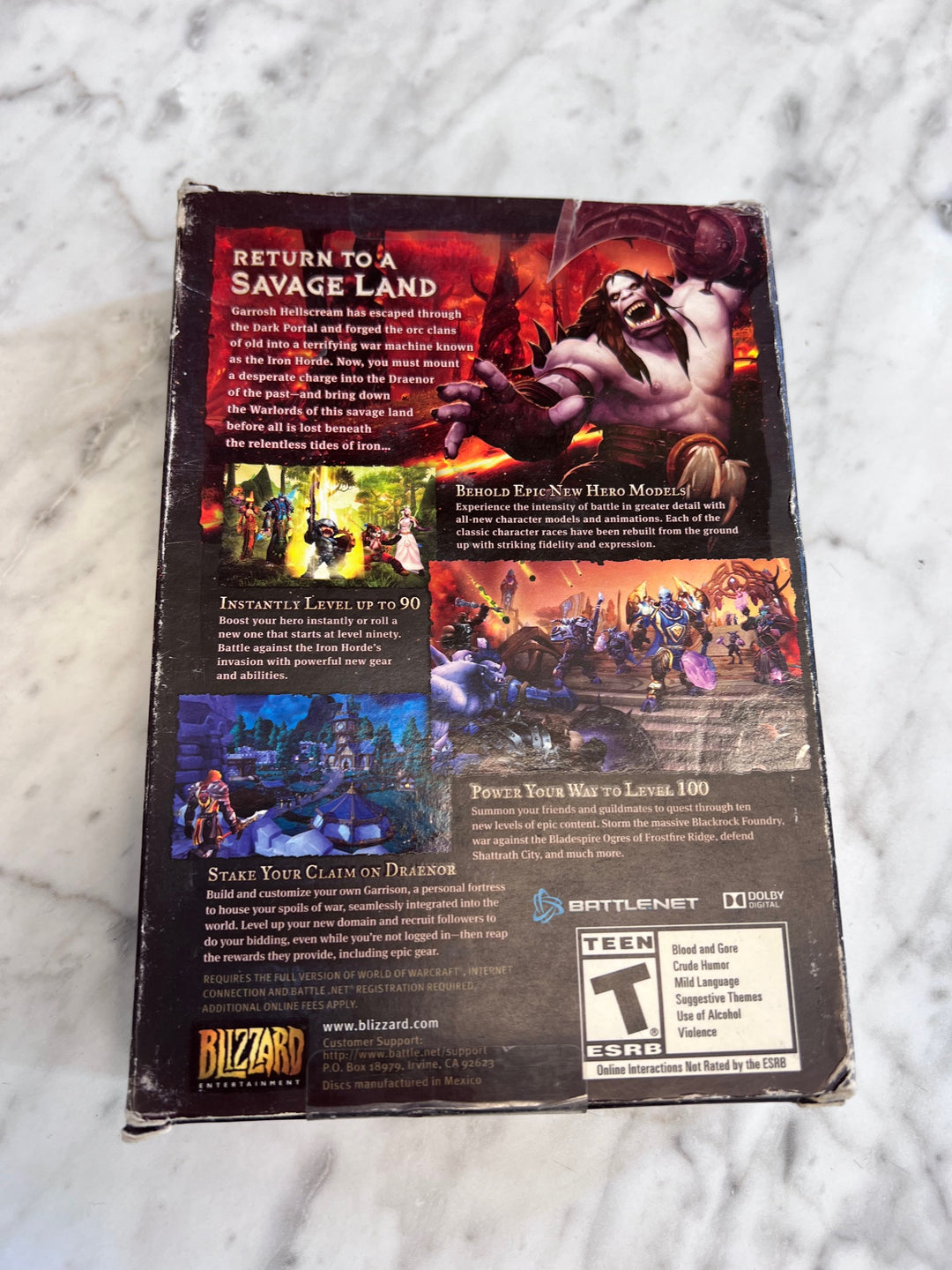 World of Warcraft Warlords of Draenor PC DVD PC9225