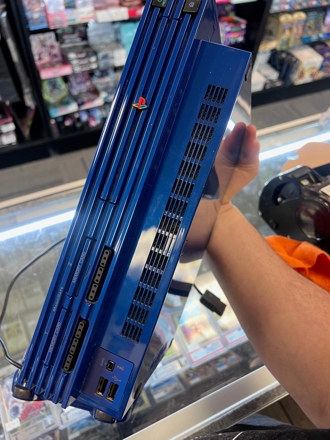 RARE Automotive Astral Blue PS2 Playstation 2 Console w/ controller NTSC Version READ FIRST B121525