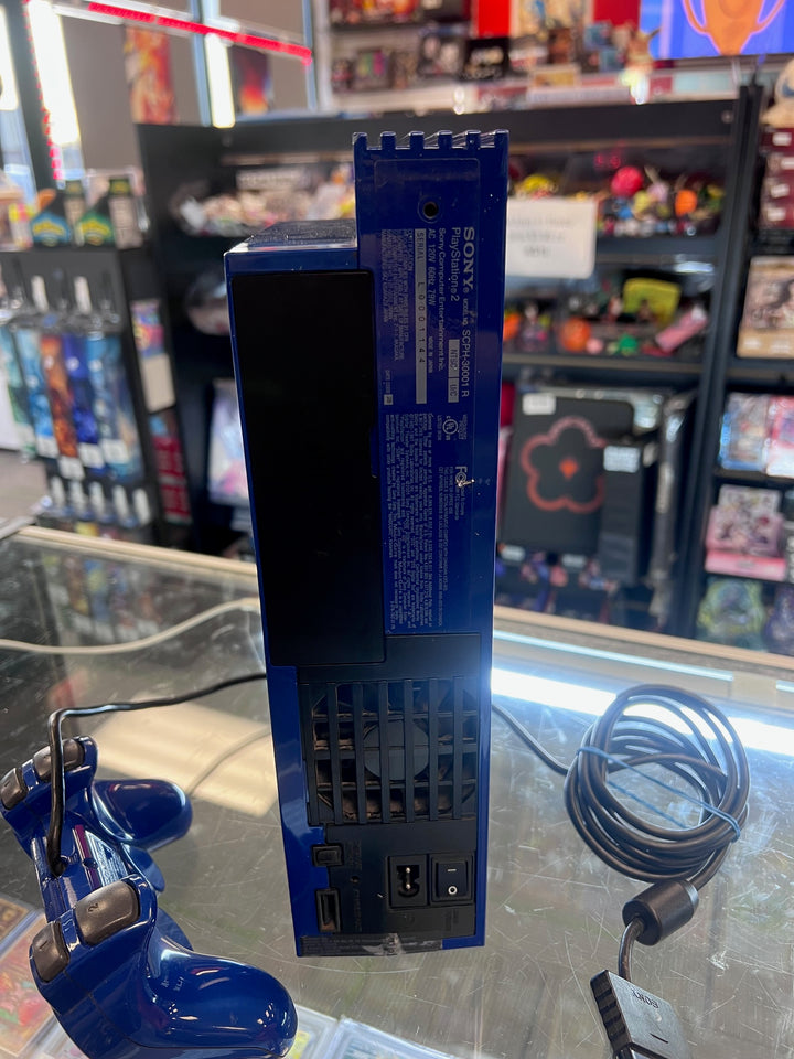 RARE Automotive Astral Blue PS2 Playstation 2 Console w/ controller NTSC Version READ FIRST B121525