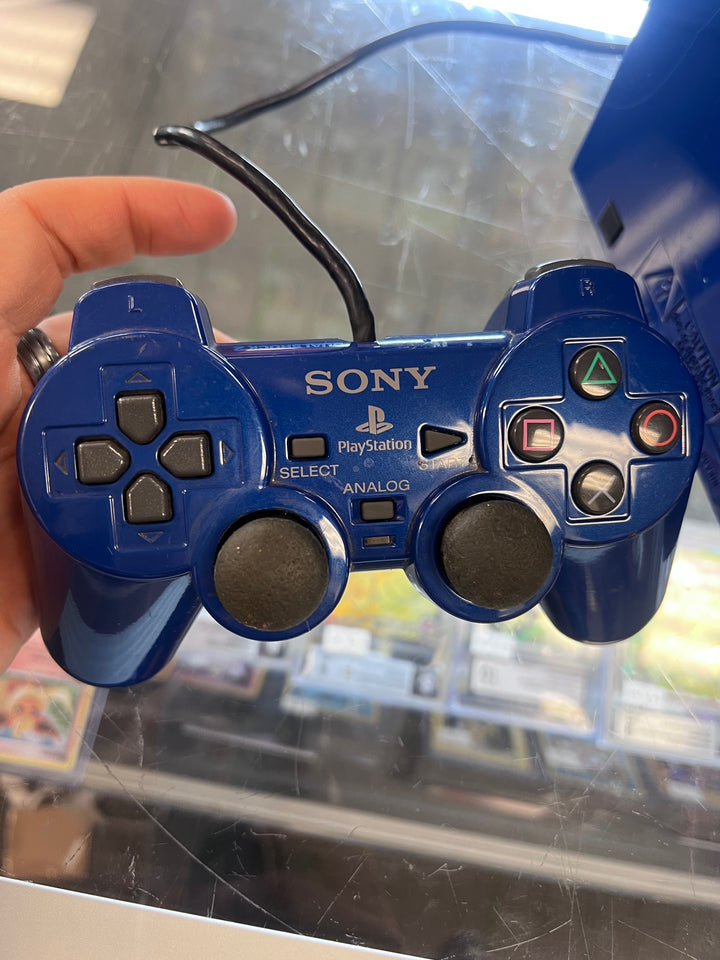 RARE Automotive Astral Blue PS2 Playstation 2 Console w/ controller NTSC Version READ FIRST B121525