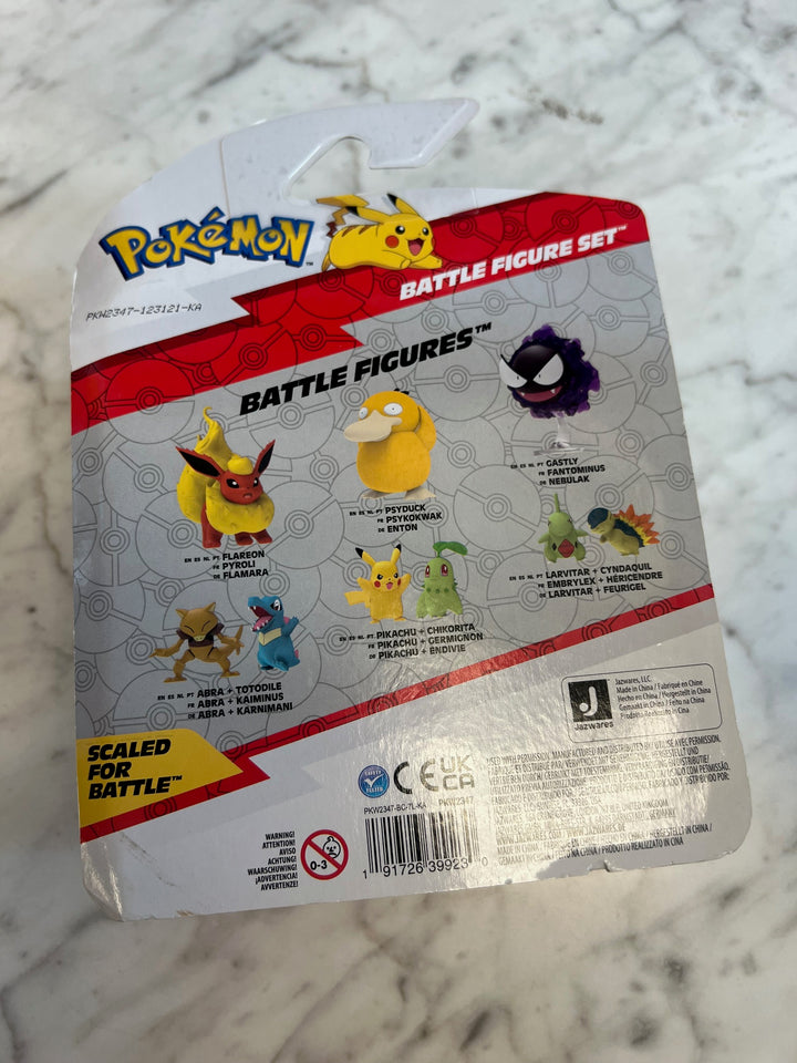 Pokemon 3-in Battle Action Figure Set 3-Pack - Teddiursa, Pikachu, Ghastly T61025