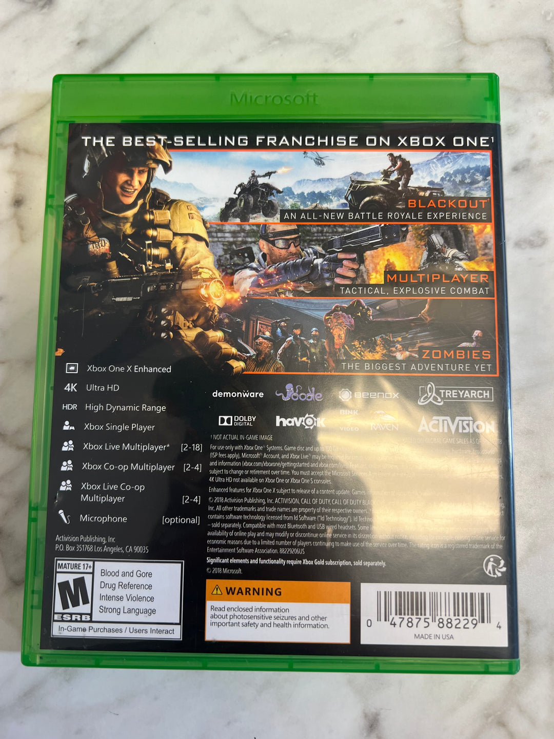 Call of Duty Black Ops IIII 4 for Xbox One  UD92024