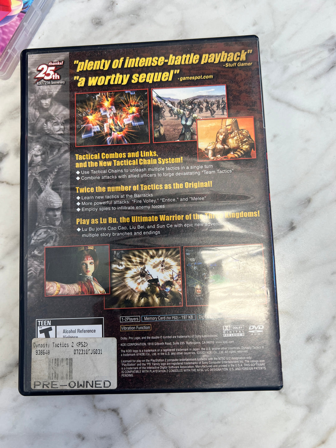 Dynasty Tactics 2 for PS2 Playstation 2 Case and Manual ONLY CO111924