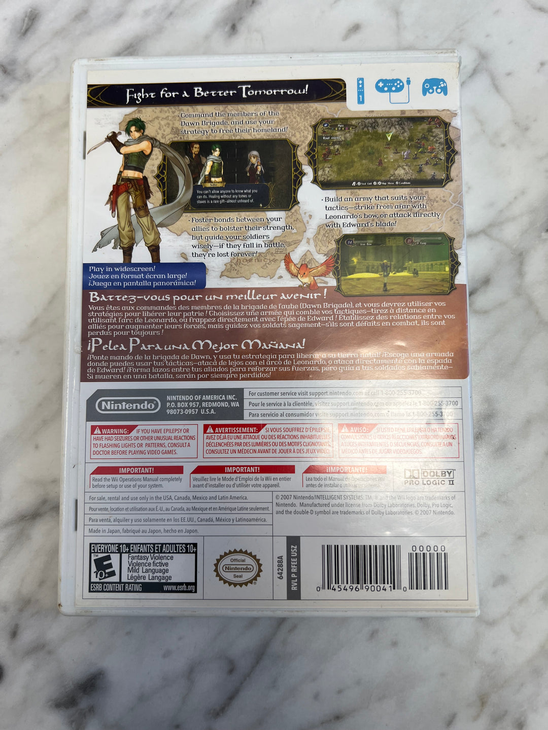 Fire Emblem Radiant Dawn Nintendo Wii Case and Manual ONLY CO111924