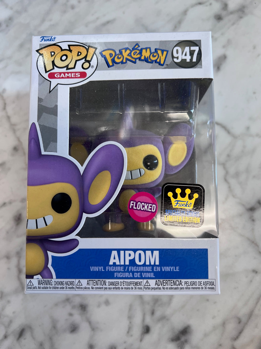 Funko Pop! Aipom #947 (Flocked) Pokemon Specialty Series Limited Edition FP121725