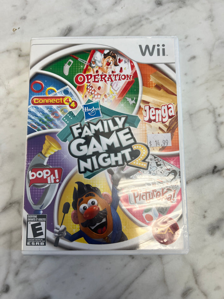 Family Game Night 2 Nintendo Wii Case and Manual ONLY CO111924