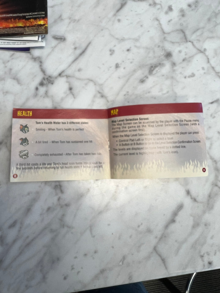 Tom and Jerry Infurnal Escape Game Boy Advance MANUAL ONLY  MO111924