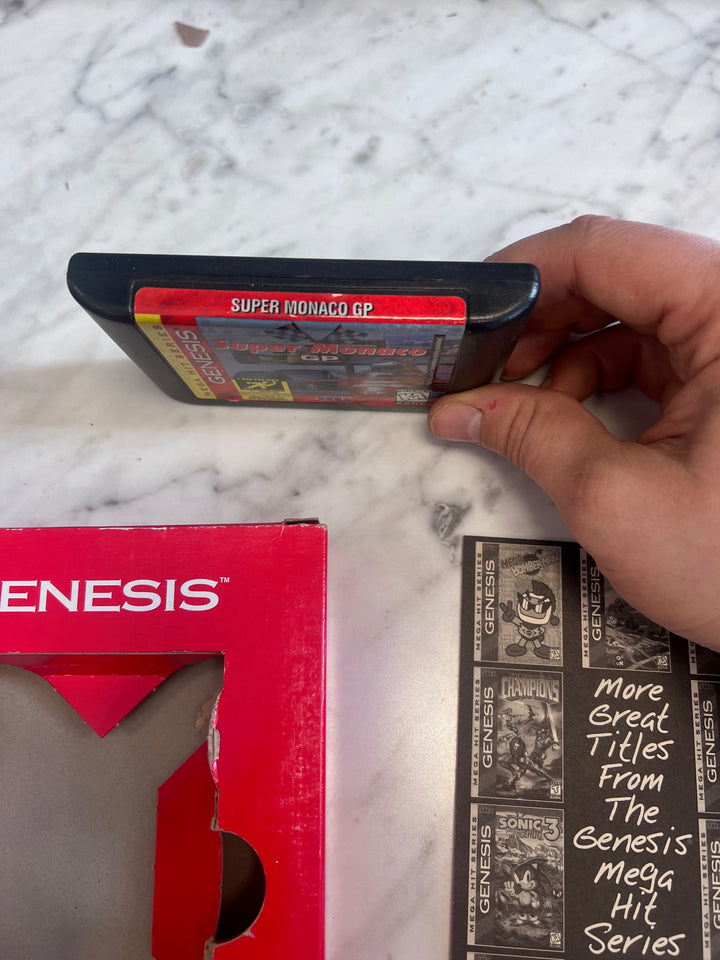 Super Monaco GP Mega Hits Series (Cardboard Box Version sunfade spine) - Sega Genesis C9325