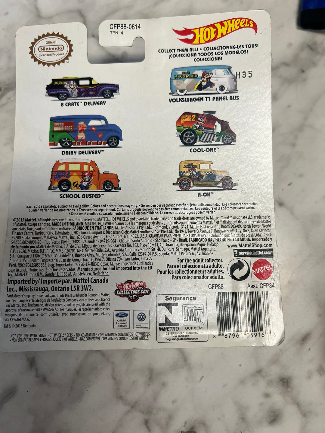 Hot Wheels Dairy Delivery Super Mario Bros. Pop Culture - CFP88 NRFP Light Blue NA62226