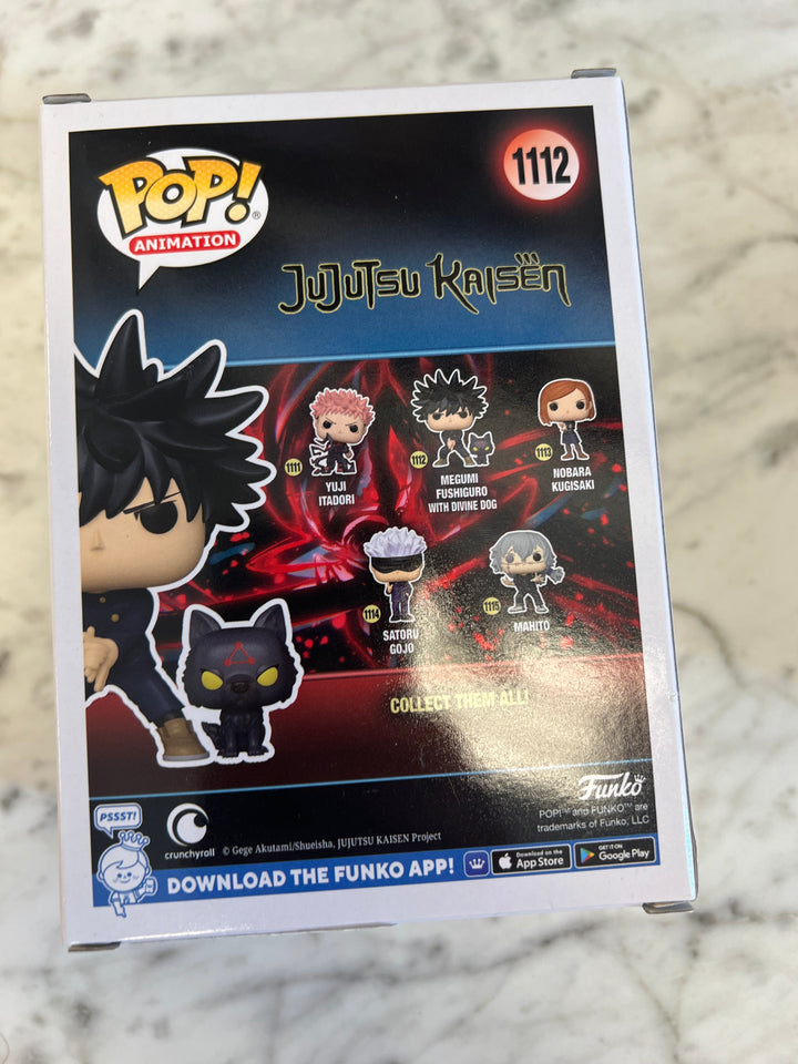 Funko Pop! Jujutsu Kaisen Megumi Fushiguro W/Divine Dog #1112 Vinyl Figure   FP111924