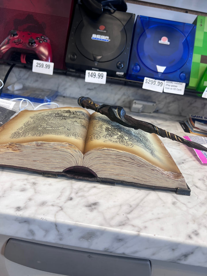 (Harry Potter) Hogwarts Legacy Deluxe Edition Floating Wand And Book ONLY Tested UA9425