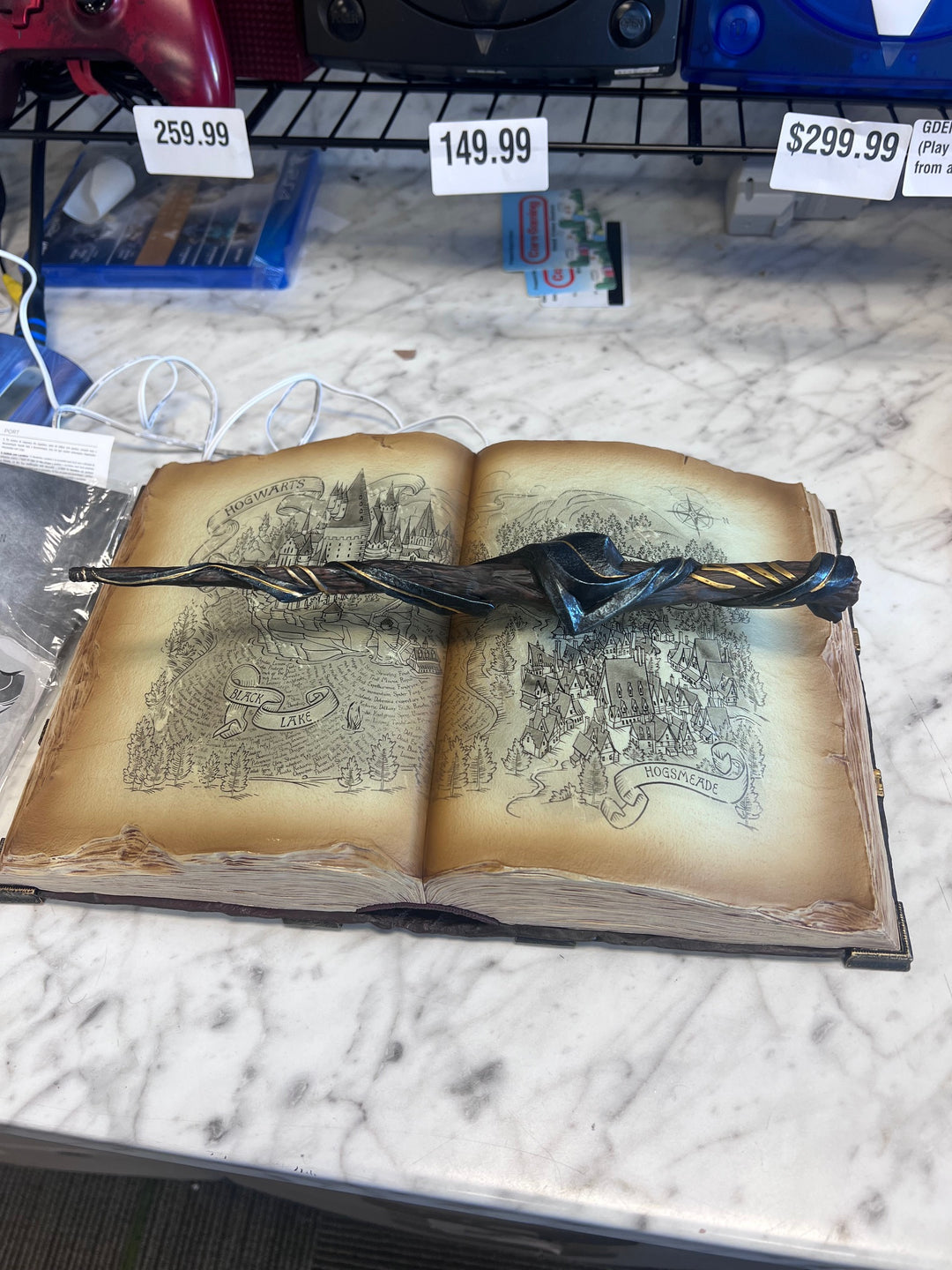 (Harry Potter) Hogwarts Legacy Deluxe Edition Floating Wand And Book ONLY Tested UA9425