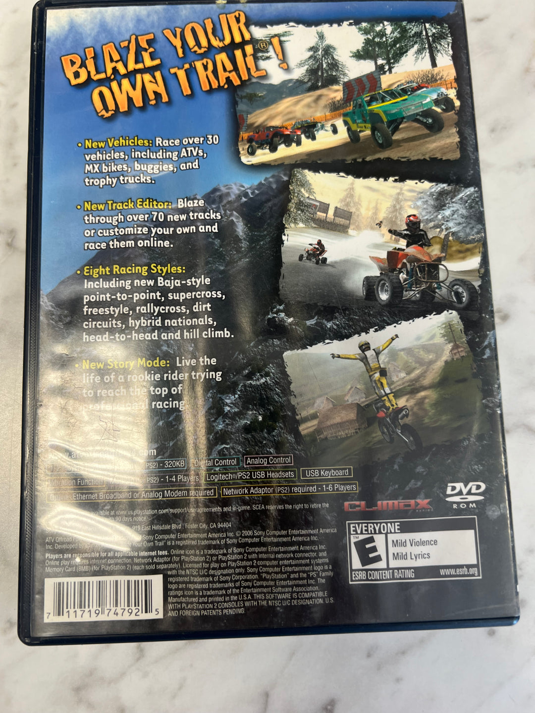 ATV Offroad Fury 4 for Playstation 2 PS2 in case Used. Tested and Working.     DO62924