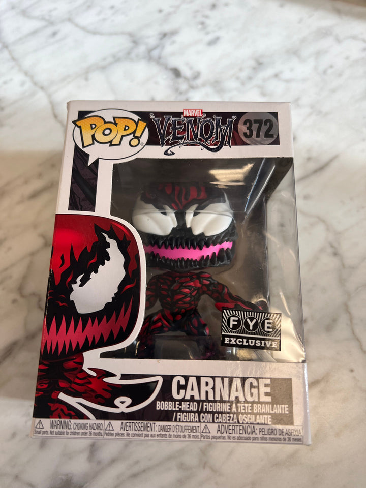 Funko Pop! Vinyl: Marvel - Carnage (w/ Axe) 372 For Your Entertainment (FYE)