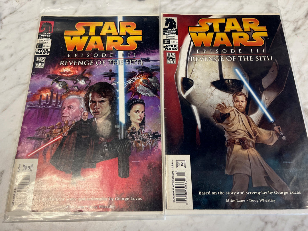 Star Wars Revenge of the Sith Dark Horse Comic Books #1 & 2   CM61125