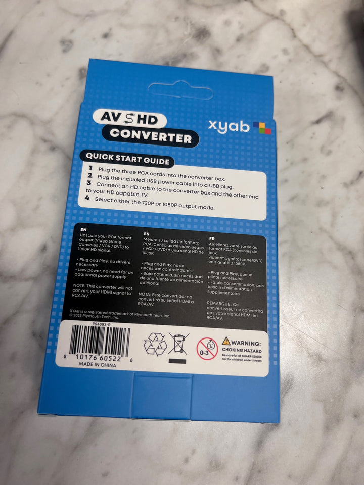 Universal AV Composite to HDMI Adapter XYAB Brand New   NA129125