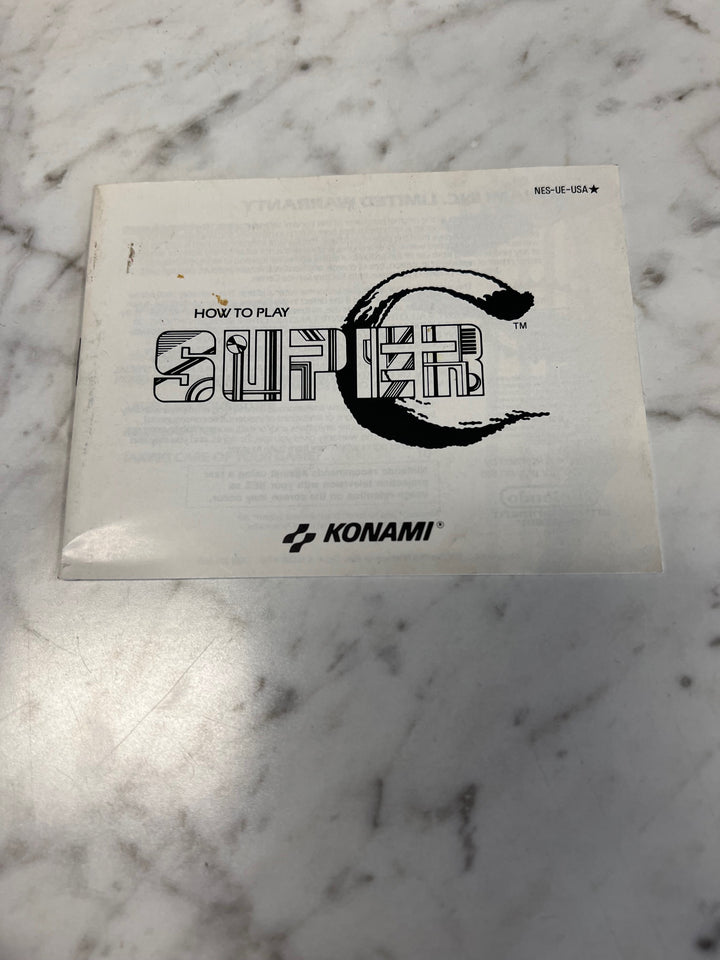 Super C for NES Original Nintendo Manual ONLY MO61125