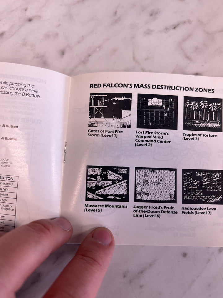 Super C for NES Original Nintendo Manual ONLY MO61125